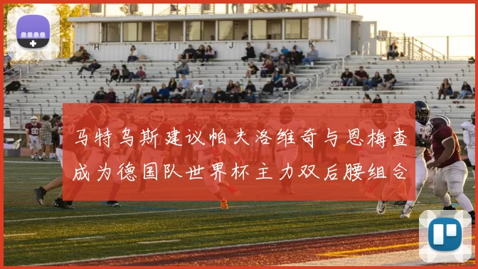 马特乌斯建议帕夫洛维奇与恩梅查成为德国队世界杯主力双后腰组合